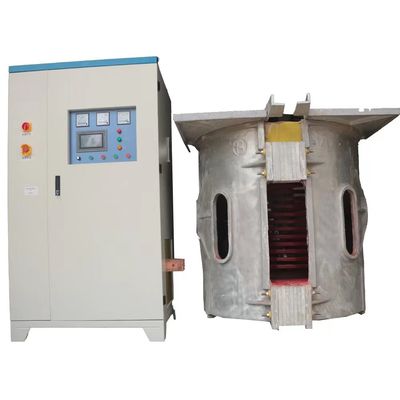 Harga bagus Tungku Peleburan Induksi Frekuensi Menengah 500KG 10KHZ Tungku Peleburan Logam Induksi on line