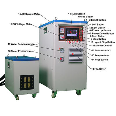 Harga bagus Mesin Pemanas Induksi Industri 10-40Khz Mesin Pendingin Induksi Digital 120KW on line
